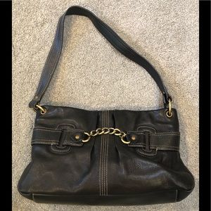 Ann Klein leather handbag with vinyl trim